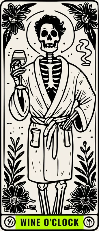 Tarot card: Wine O'Clock